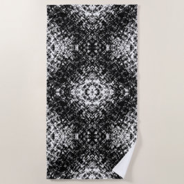 Hypnotic Abstract Black And White Modern Art ビーチタオル