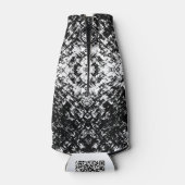 Hypnotic Abstract Black And White Modern Art ボトルクーラー (裏面)