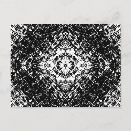 Hypnotic Abstract Black And White Modern Art ポストカード (正面)