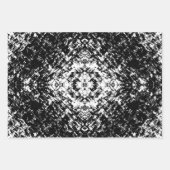 Hypnotic Abstract Black And White Modern Art ラッピングペーパーシート (正面3)