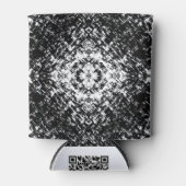 Hypnotic Abstract Black And White Modern Art 缶クーラー (正面)