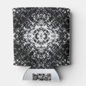 Hypnotic Abstract Black And White Modern Art 缶クーラー (裏面)