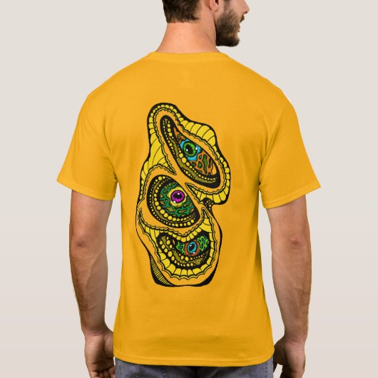 Hypnotic Amorphous Phantasmagoric Modern Groovy  Tシャツ (裏面)