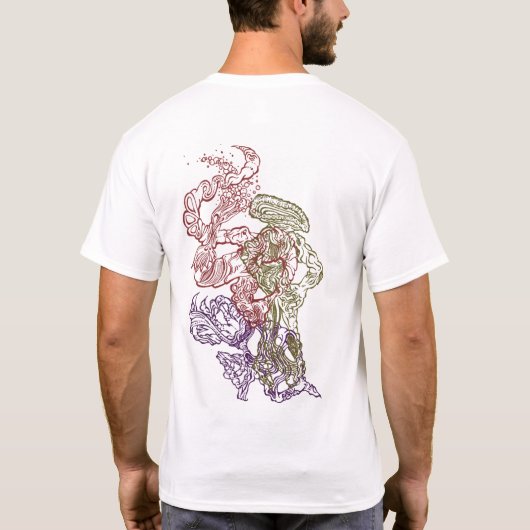 Hypnotic Amorphous Phantasmagoric Modern Groovy Tシャツ (裏面)