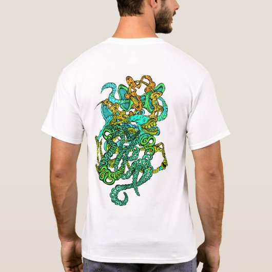 Hypnotic Amorphous Phantasmagoric Modern Groovy  Tシャツ (裏面)