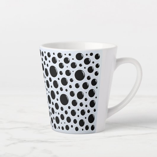 Hypnotic Black Circles  カフェラテマグ (右)