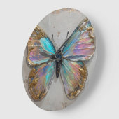 Hypnotic Floral Color Flow Close-Up ラージ壁時計 (傾斜)