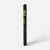 Hypnotic Golden Waves Modern Abstract Art Samsung Galaxyケース (左側面)