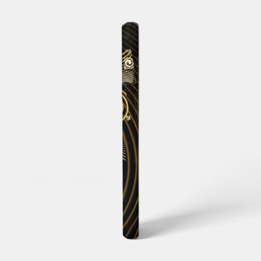 Hypnotic Golden Waves Modern Abstract Art Samsung Galaxyケース (左側面)