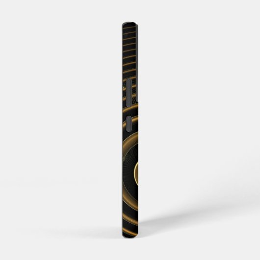 Hypnotic Golden Waves Modern Abstract Art Samsung Galaxyケース (右側面)