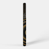 Hypnotic Golden Waves Modern Abstract Art Samsung Galaxyケース (右側面)