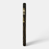 Hypnotic Golden Waves Modern Abstract Art Samsung Galaxyケース (左側面)