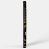 Hypnotic Golden Waves Modern Abstract Art Samsung Galaxyケース (右側面)