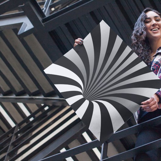 Hypnotic Optical Illusion Trippy Spiral Square ポスター