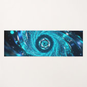 Hypnotic spirals swirl in the azure ヨガマット (正面(横))