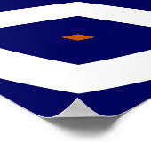 Hypnotic Squiggle pattern ポスター (角)