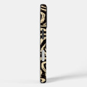Hypnotic Swirl Black & Cream Abstract Phone Case Case-Mate iPhoneケース (裏面 / 右)