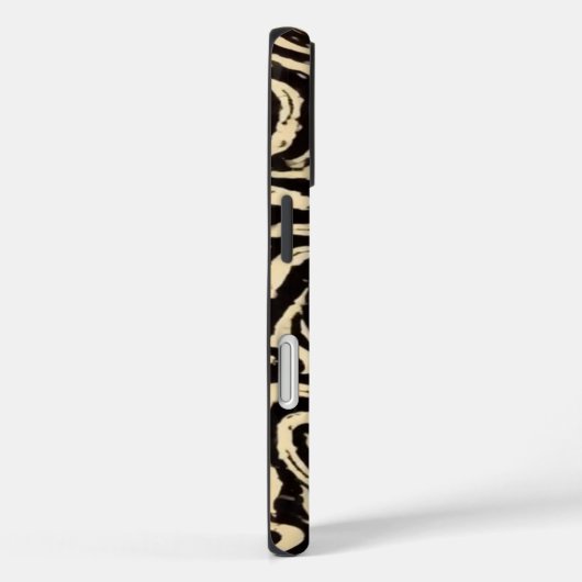 Hypnotic Swirl Black & Cream Abstract Phone Case Case-Mate iPhoneケース (裏面 / 右)
