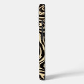 Hypnotic Swirl Black & Cream Abstract Phone Case Case-Mate iPhoneケース (裏面 / 左)