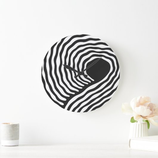 Hypnotic Wave ラージ壁時計 (ホーム)