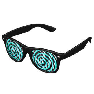 Hypnotized Light Blue Black Retro Sunglasses レトロサングラス