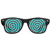 Hypnotized Light Blue Black Retro Sunglasses レトロサングラス (正面)