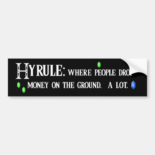 hyrule bumper2 バンパーステッカー (正面)