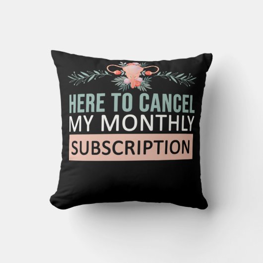 Hysterectomy Awareness Flowers Uterus Removal クッション (正面)