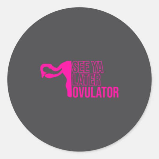 Hysterectomy Humor Funny Feminist Surgery Recovery ラウンドシール (正面)