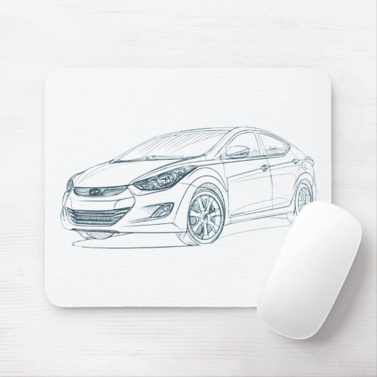 Hyu Elantra 2011年 マウスパッド (マウス)