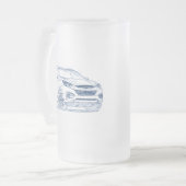 Hyu IX35 2011年 フロストグラスビールジョッキ (正面左)