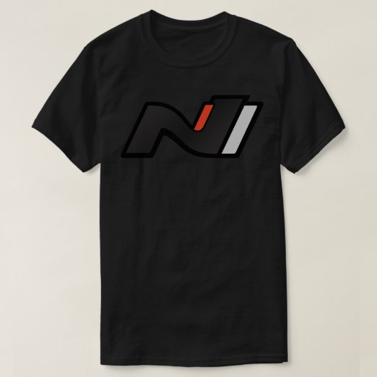 Hyundai Nパフォーマンスロゴダークステッカー Tシャツ (デザイン正面)