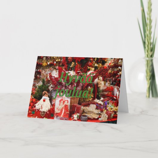 Hyvääのjoulua! フィンランドのgfのメリークリスマス シーズンカード (正面)