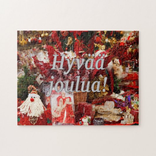 Hyvääのjoulua! フィンランドのwfのメリークリスマス ジグソーパズル (横)
