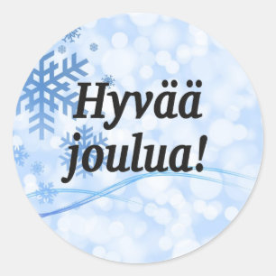 Hyvääのjoulua! フィンランドbfのメリークリスマス ラウンドシール