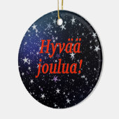 Hyvääのjoulua! フィンランドrfのメリークリスマス セラミックオーナメント (左)