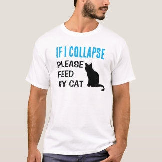 Iおもしろいもしコラプス猫パパ猫好き Tシャツ