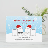 Iおもしろい転がトイレ紙カップル シーズンカード (スタンド正面)