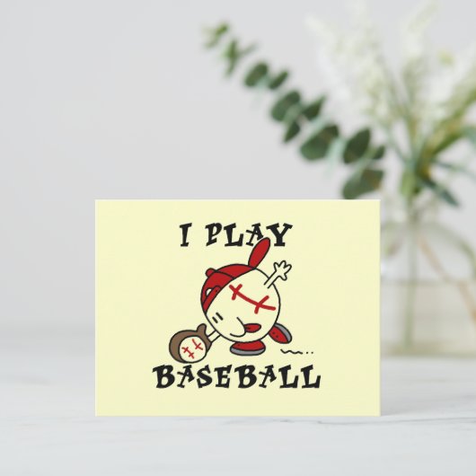 Iおもしろい遊野球Tシャツとギフト ポストカード (スタンド正面)