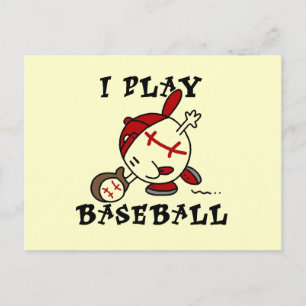 Iおもしろい遊野球Tシャツとギフト ポストカード