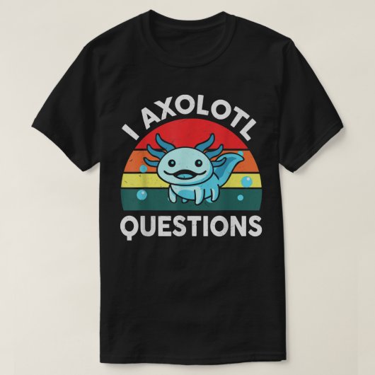 Iおもしろい Aolotl Questions CuteヴィンテージAoltl Japan Tシャツ (デザイン正面)