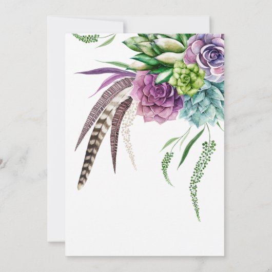 Iが行く前の神秘的な肉汁質の多いブロー 招待状 (裏面)