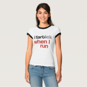 Iが© -おもしろいなFARTlek走る場合のI FARTlek Tシャツ (正面フル)