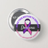 iこのボタンを衣服してサポート(名前の追加)ボタン 缶バッジ (正面&裏面)