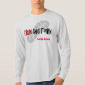 Iこの町-カスタムなLSのスポーツTek --を走って下さい Tシャツ (正面)