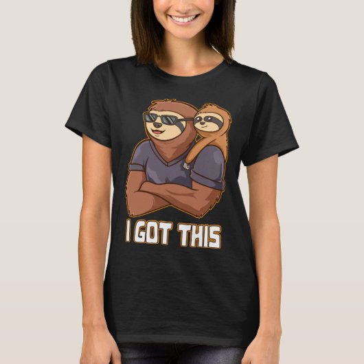 Iこ得の引用文前向きパパポジティビティDaddy Ha Tシャツ (正面)