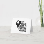 iこ得の筋肉のコ書ードのおもしろいフィットネス サンキューカード (正面)