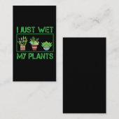 Iちょうどぬれた私の植物のおもしろいな園芸農家 名刺 (正面/裏面)