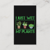 Iちょうどぬれた私の植物のおもしろいな園芸農家 名刺 (正面)