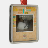 Iつにバニーがあります メタルオーナメント (右)